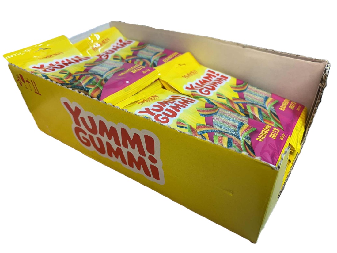 ROSHEN Yummi Gummi Rainbow Belts 70g karton